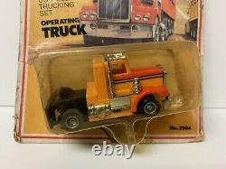 Vintage Tyco 1981 US1 Trucking HO Slot Car Orange Yellow Peterbilt Semi Cab 3904